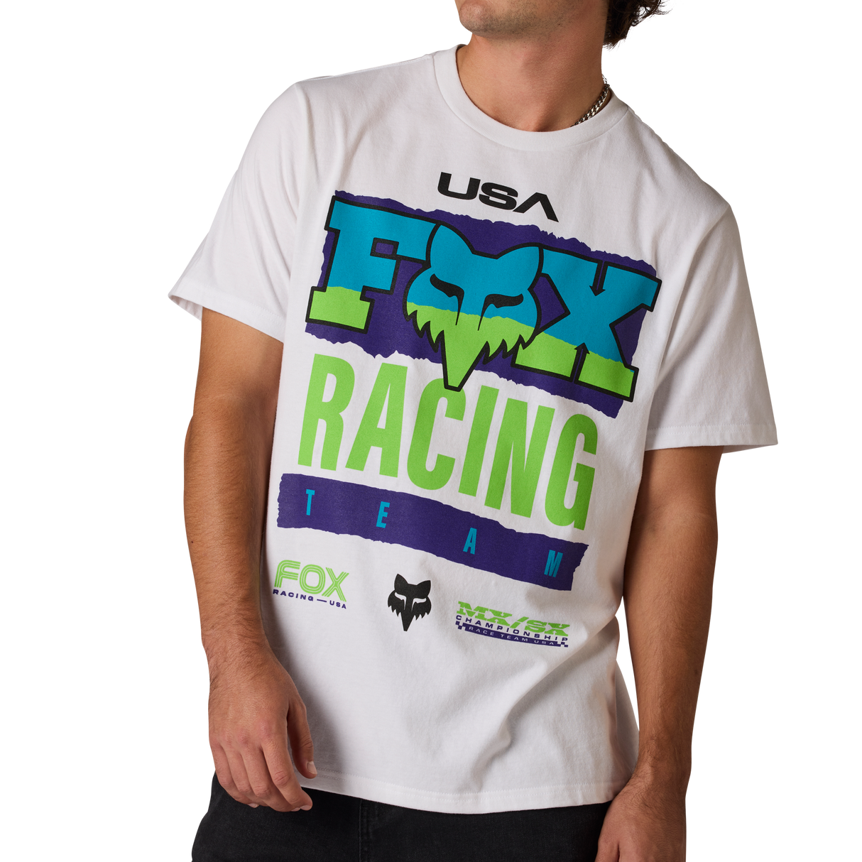 Fox Racing Hardcore 195 T-shirt Original Blanc