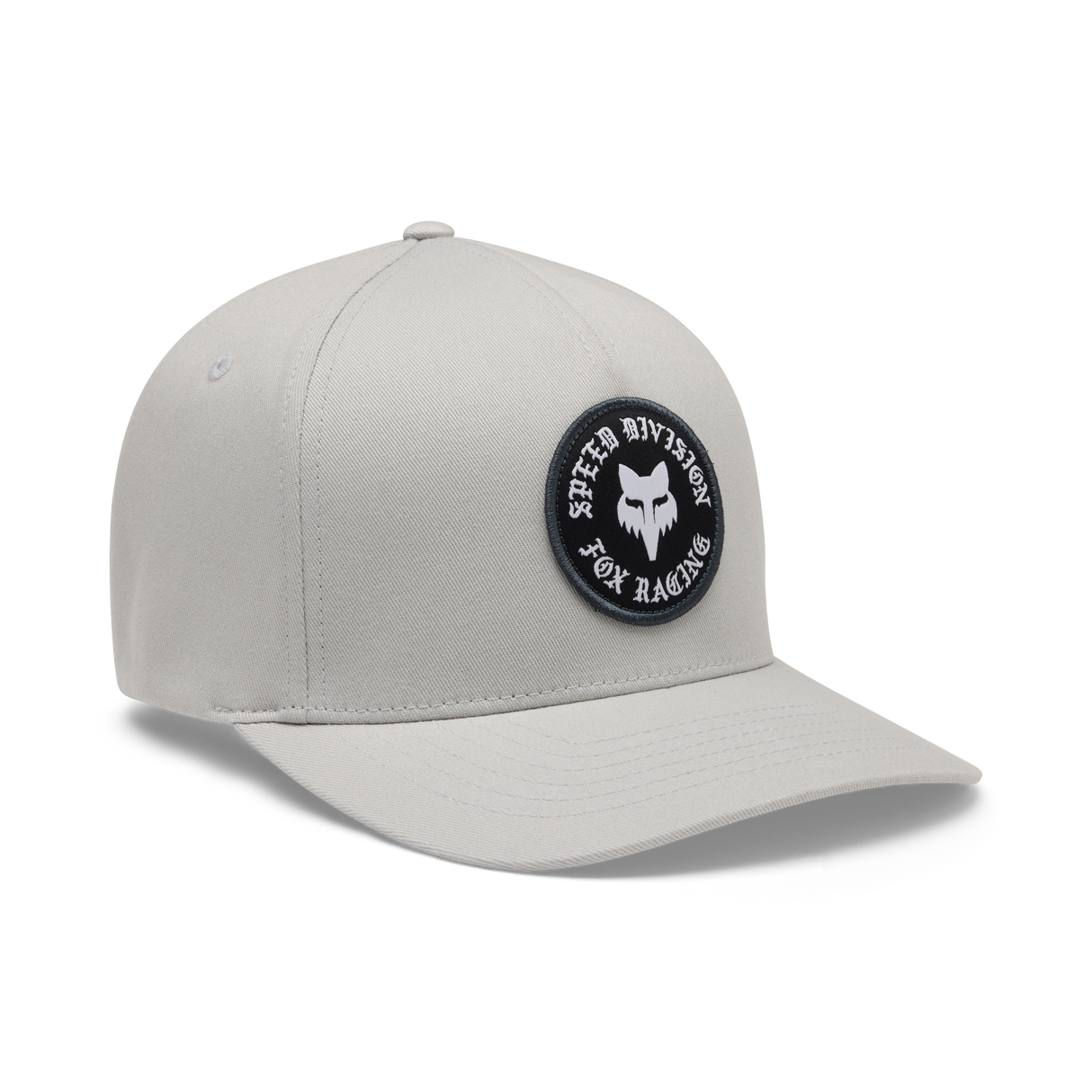 Fox Racing Badge Flexfit Hat Light Grey