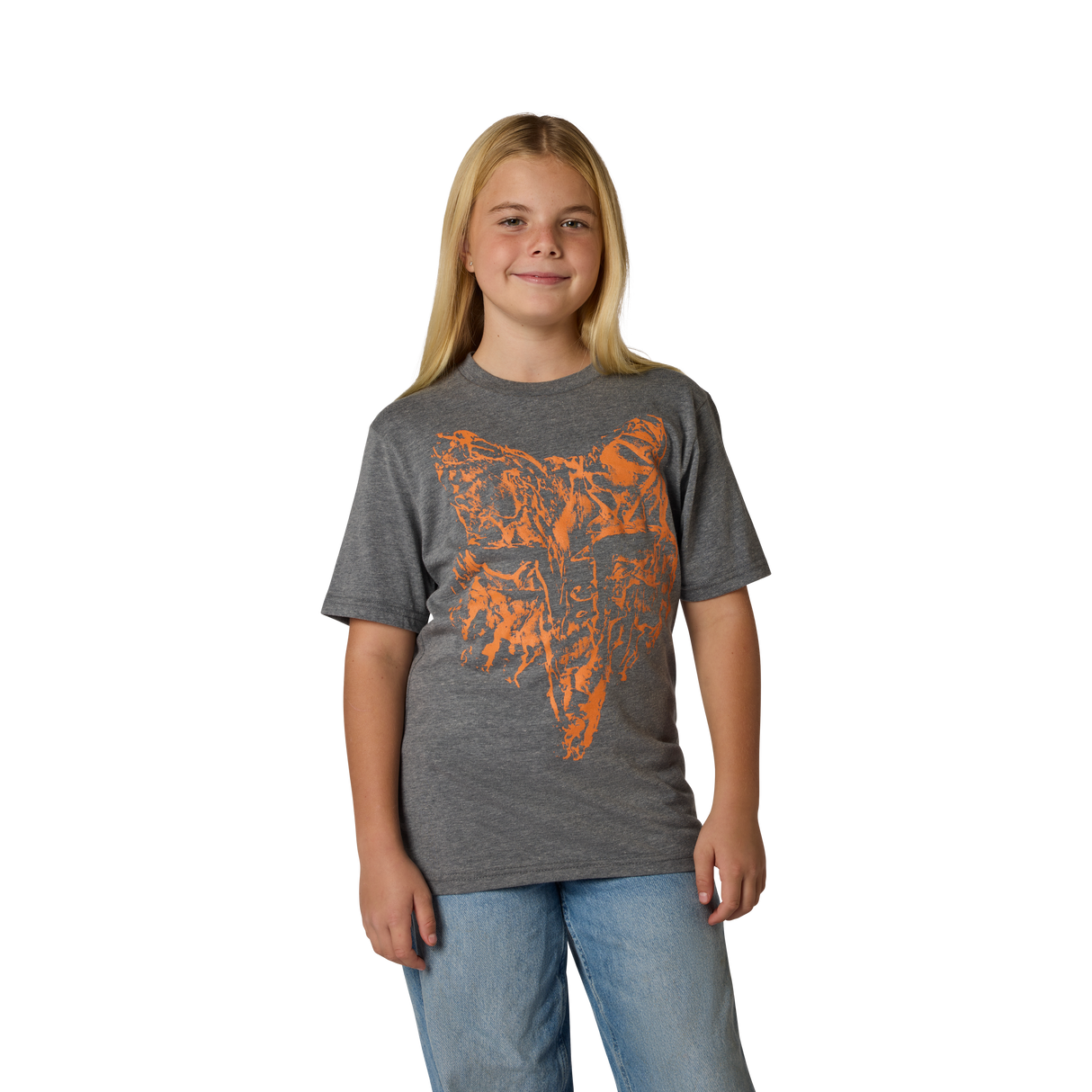 Fox Racing Youth IMAGE Print HD Tee Heather Dark Grey