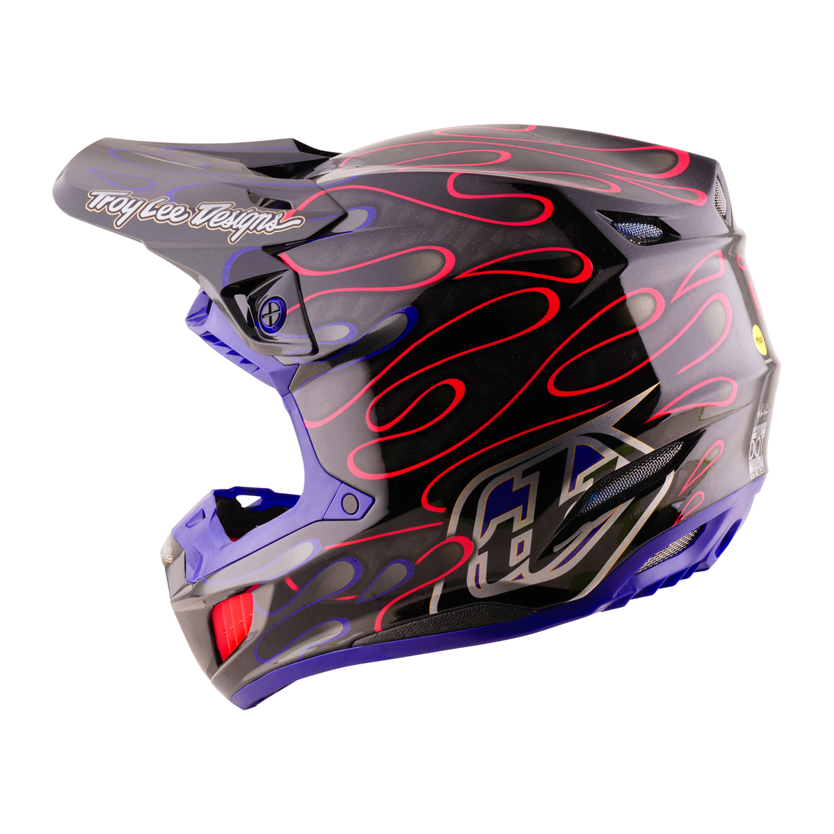 Casque Troy Lee Designs SE5 Carbon avec Mips Noir et magenta Overspray