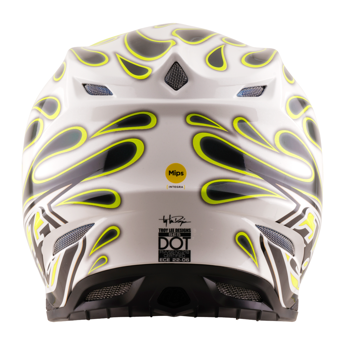 Troy Lee Designs SE5 Composite-Helm mit MIPS Overspray Charcoal und Flo Yellow