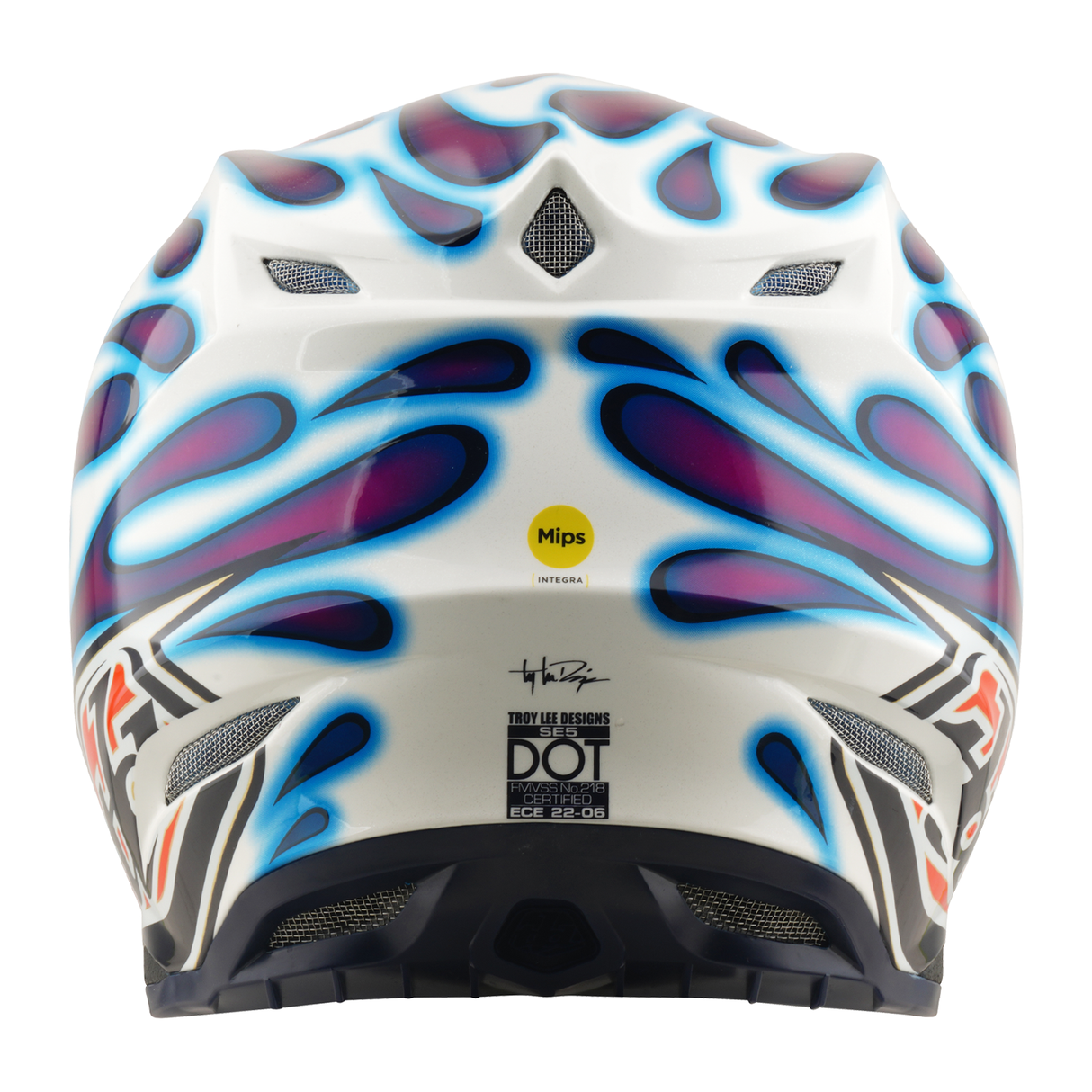 Troy Lee Designs SE5 Composite Helmet W/Mips Overspray Violet/White