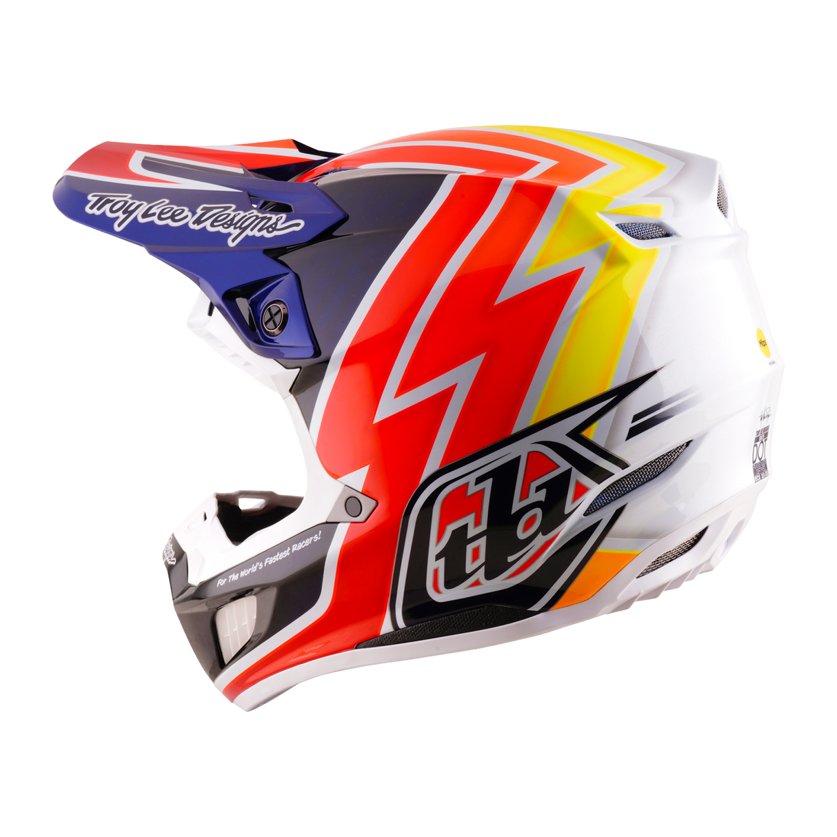 Troy Lee Designs SE5 Carbon Helmet W/Mips Boltz Navy And White