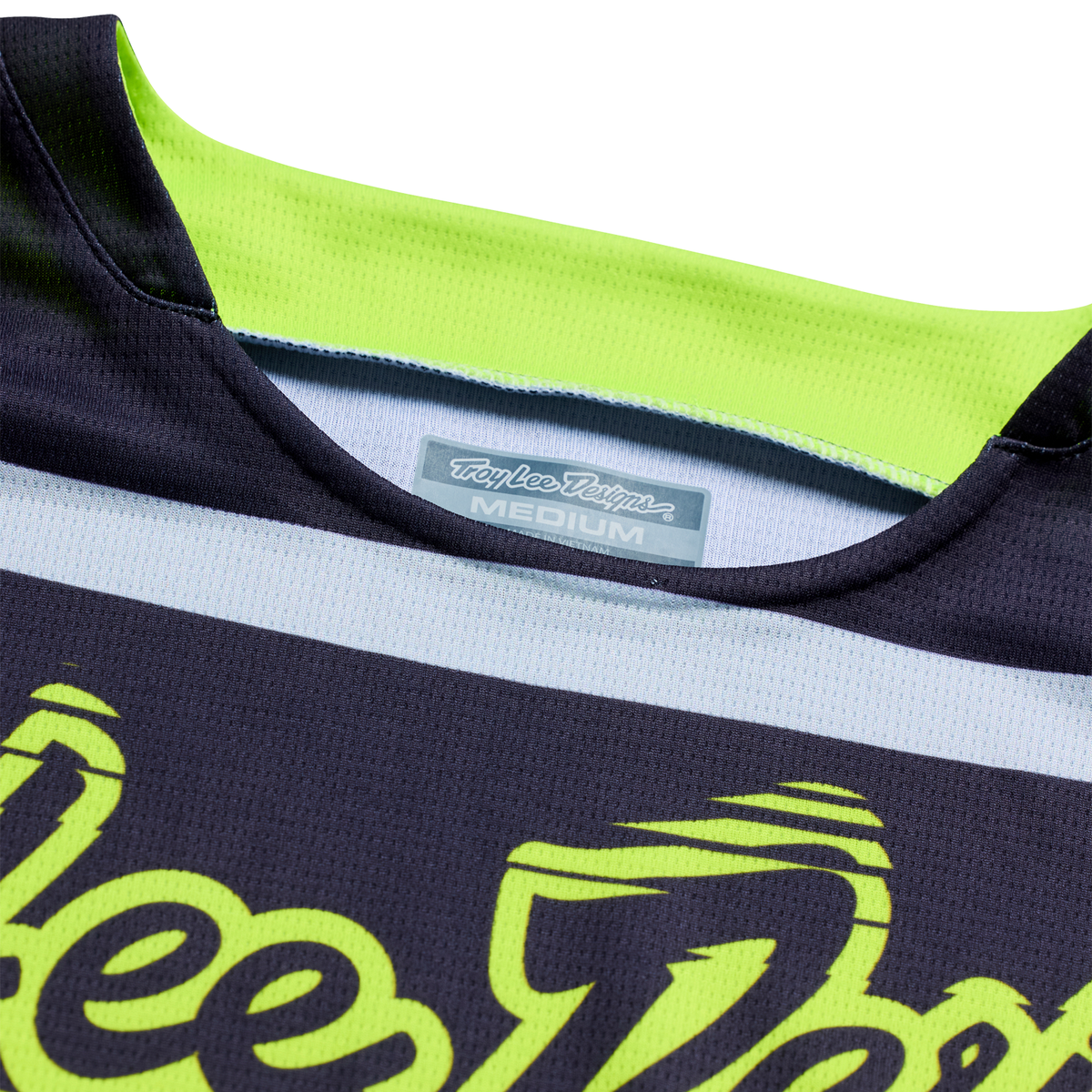 Maillot GP Pro Troy Lee Designs Stagger gris métallisé/jaune fluo