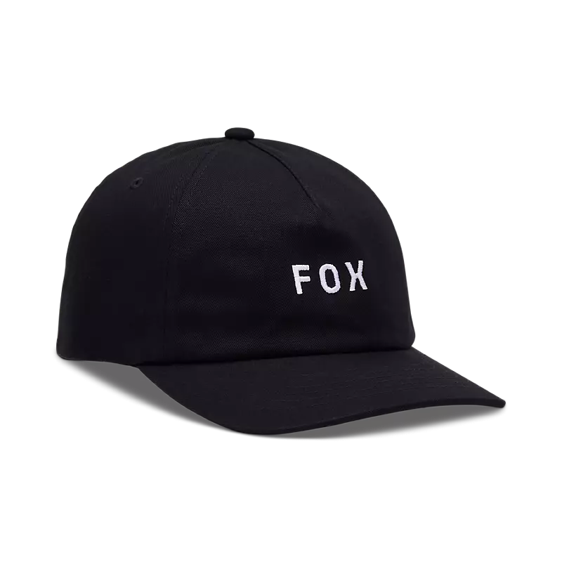 Fox Racing Wordmark Adjustable Hat Black/White