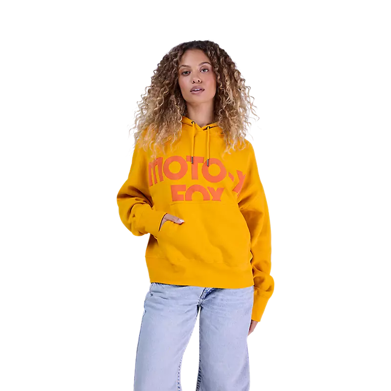 Fox Racing Women's Moto-X Oversized Fleece Pullover Mustard