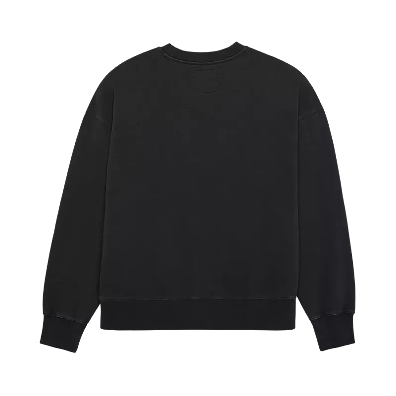 Fox Racing Wordmark Oversized Fleece Crew Black