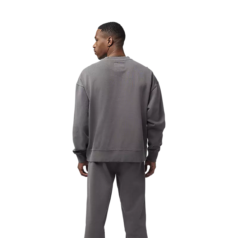 Fox Racing Wordmark Oversized Fleece Crew Pewter