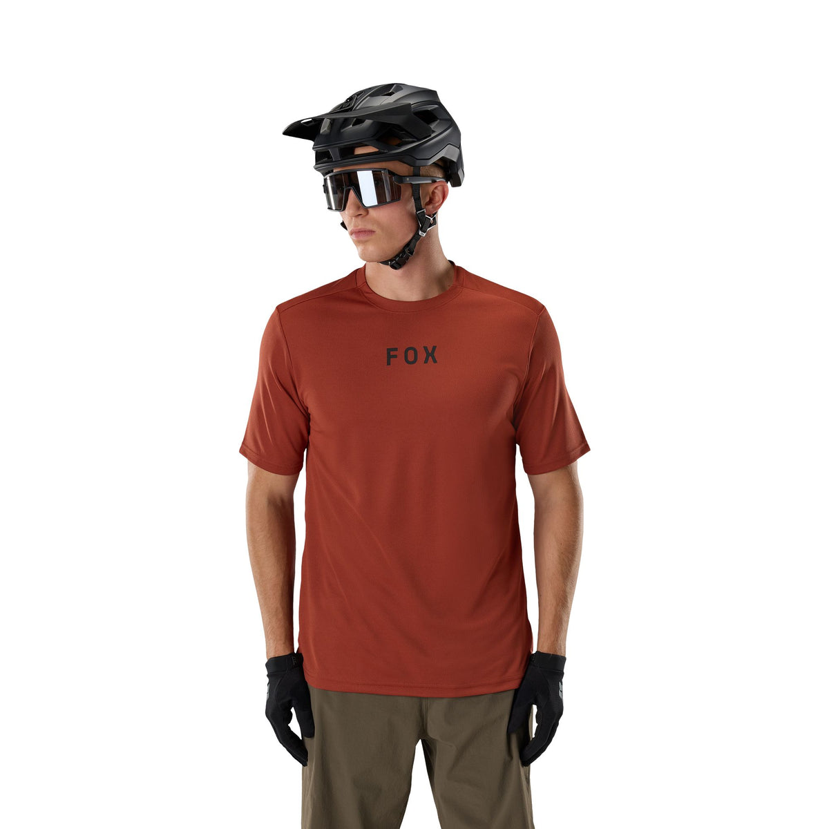 Maillot à manches courtes Fox Racing Ranger logo ambre écarlate