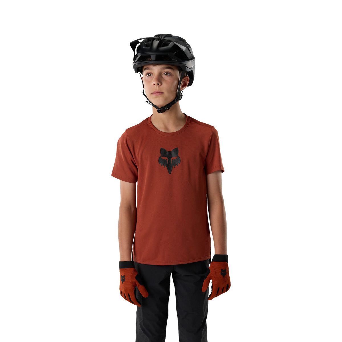 Maillot à manches courtes Fox Racing Youth Ranger Fox Head Amber Scarlet