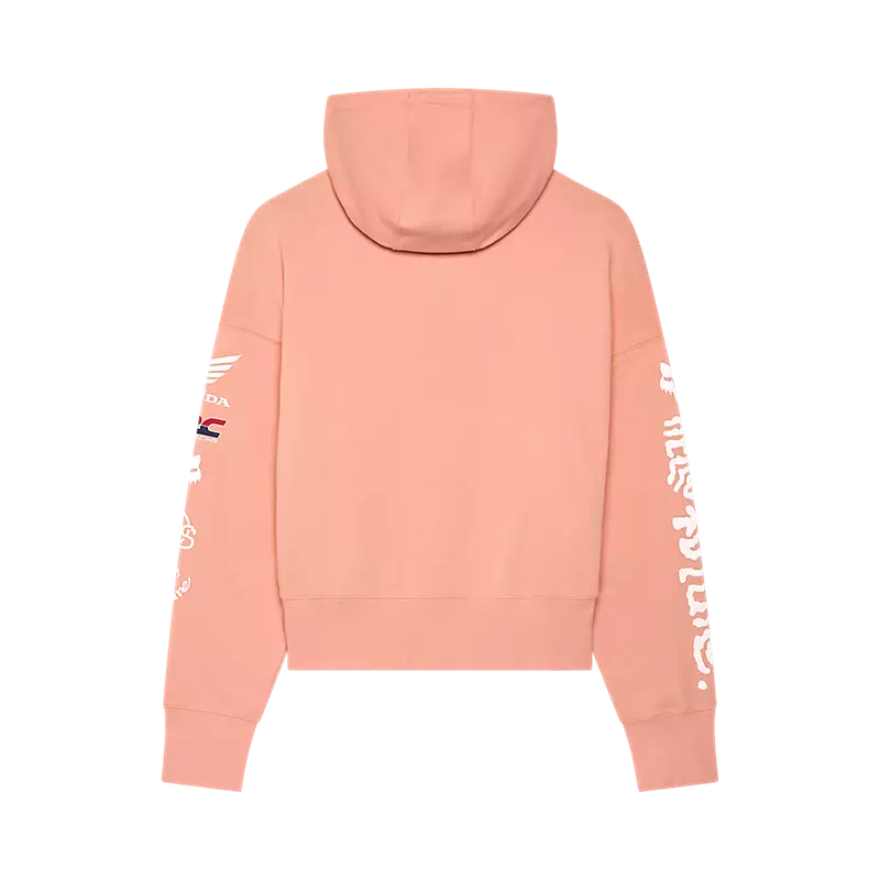 Fox Racing Women's X Honda Oversized Pullover Fleece Pale Pink
