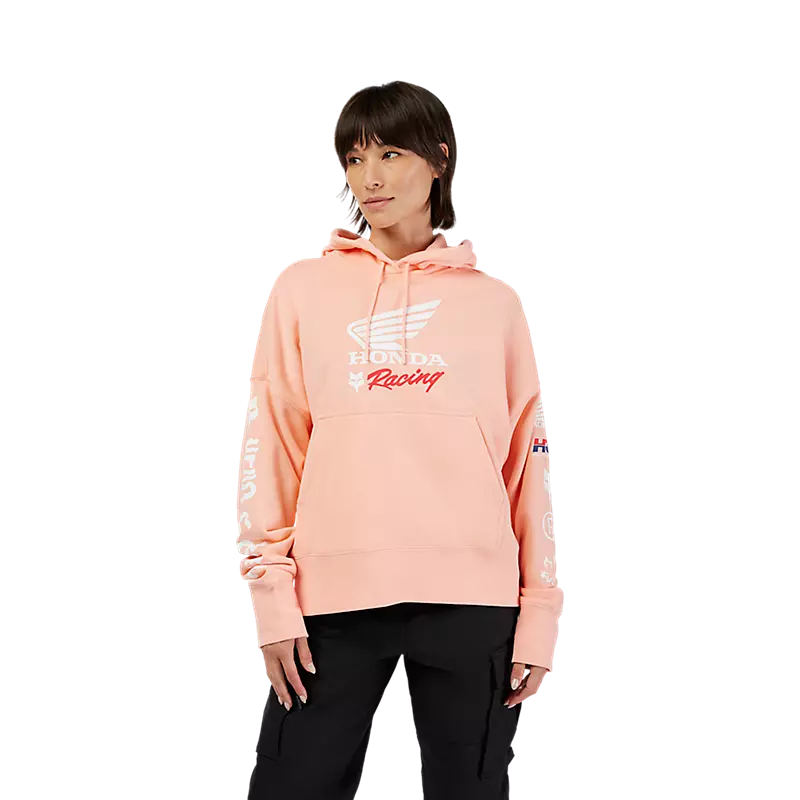 Fox Racing Women's X Honda Oversized Pullover Fleece Pale Pink