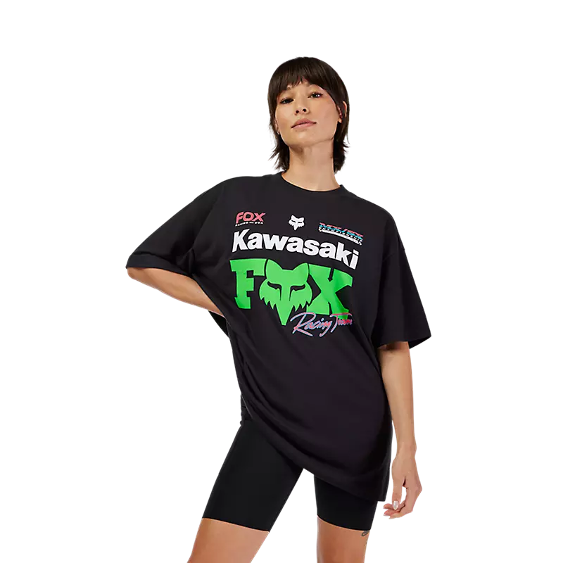 Fox Racing Women's X Kawi Oversized Short Sleeve Tee Black