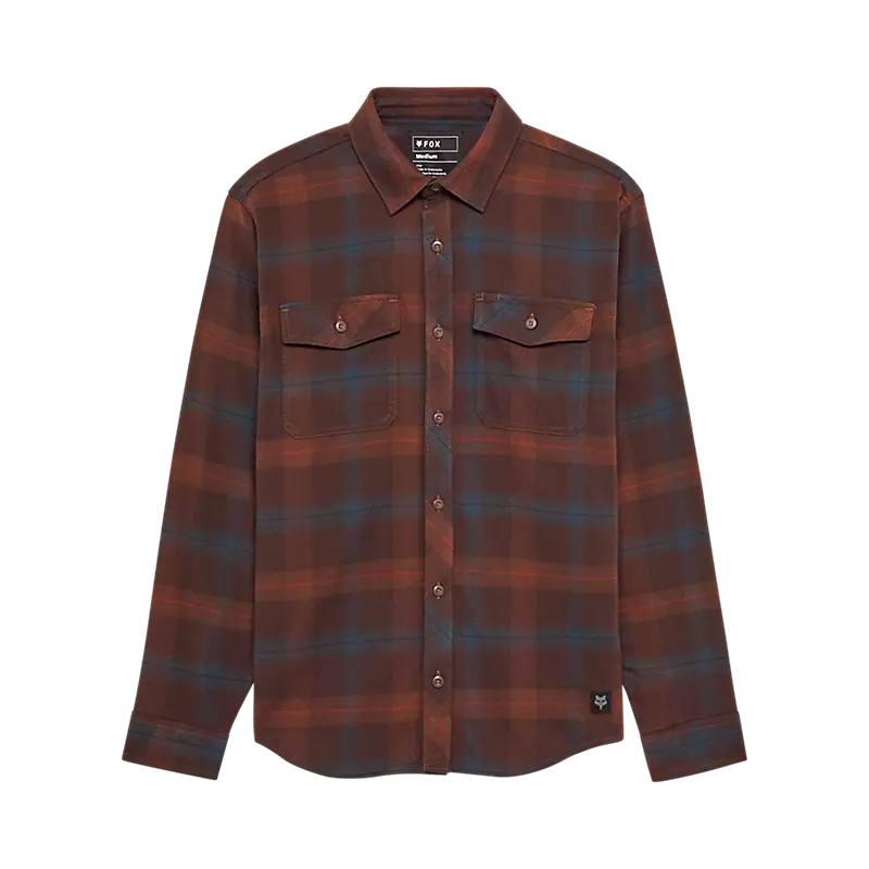 Fox Racing Survivalist Core Flannel Long Sleeve Shirt Dark Brown