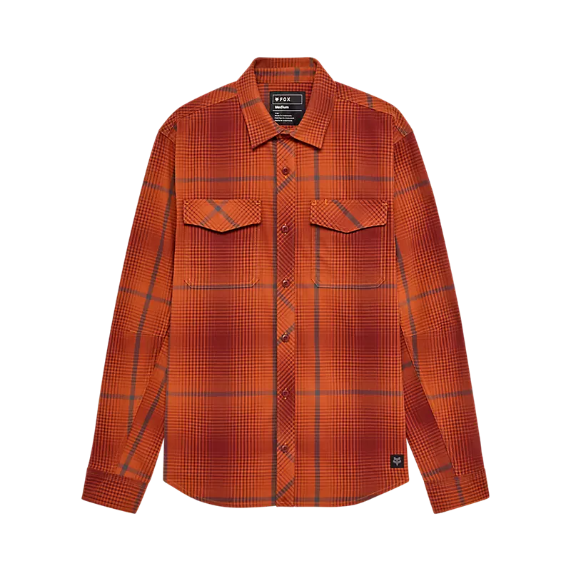 Fox Racing Survivalist Fire Long Sleeve Flannel Shirt Cognac