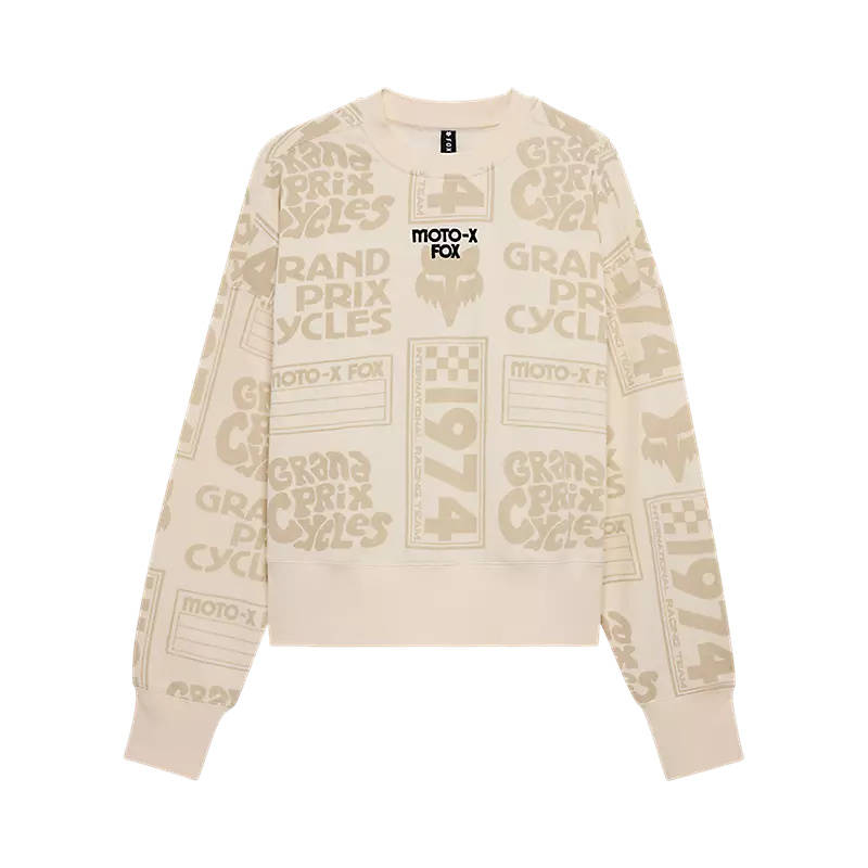 Fox Racing Women's Circa 74 Oversized Crew Off White