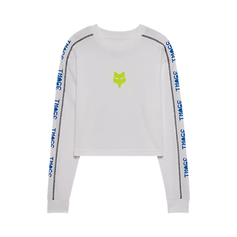Fox Racing Women's Image Phantom Long Sleeve Crop Tee White