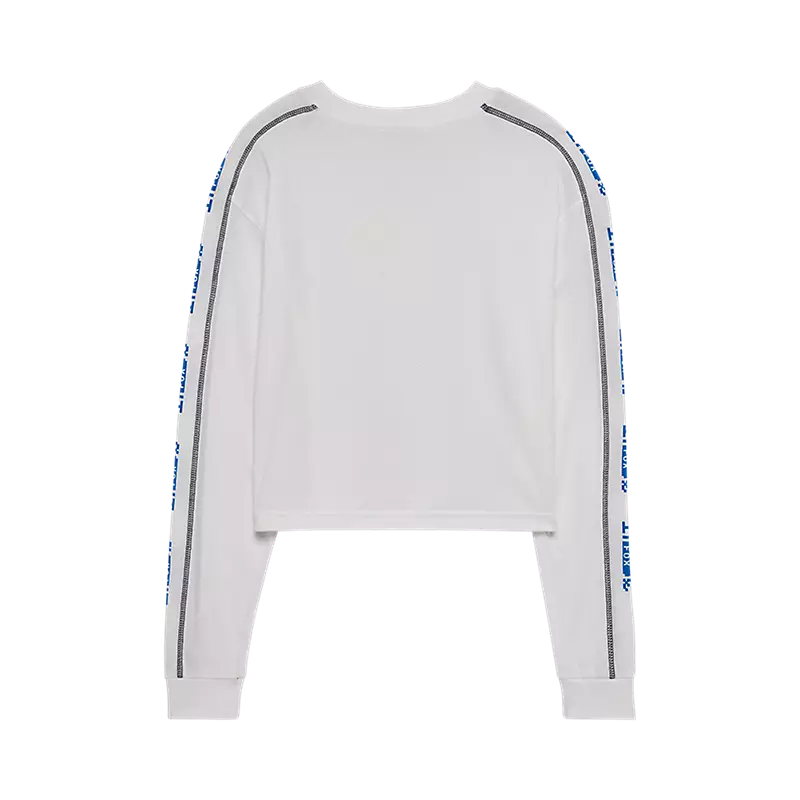 Fox Racing Women's Image Phantom Long Sleeve Crop Tee White