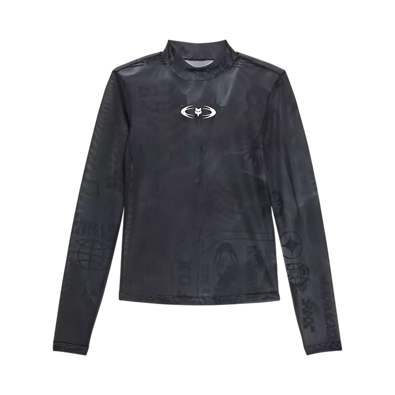 Fox Racing Women's Image Cosmo Mesh Long Sleeve Top Dark Shadow
