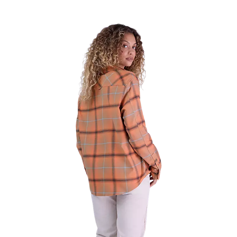 Fox Racing Women's Survivalist Stretch Flannel Long Sleeve Shirt Coral