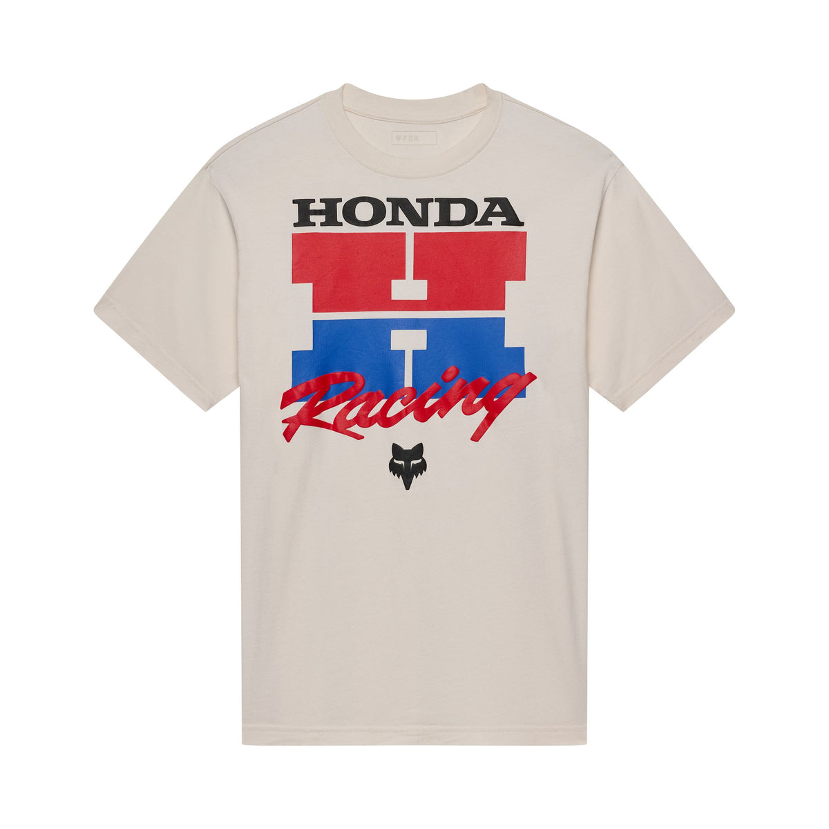 Fox Racing Honda Midweight T-Shirt mit kurzen Ärmeln Cremeweiß