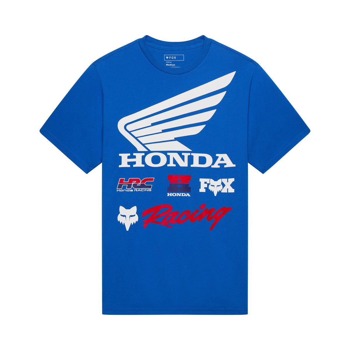 Fox Racing Honda 195 Original T-shirt met korte mouwen Blauw