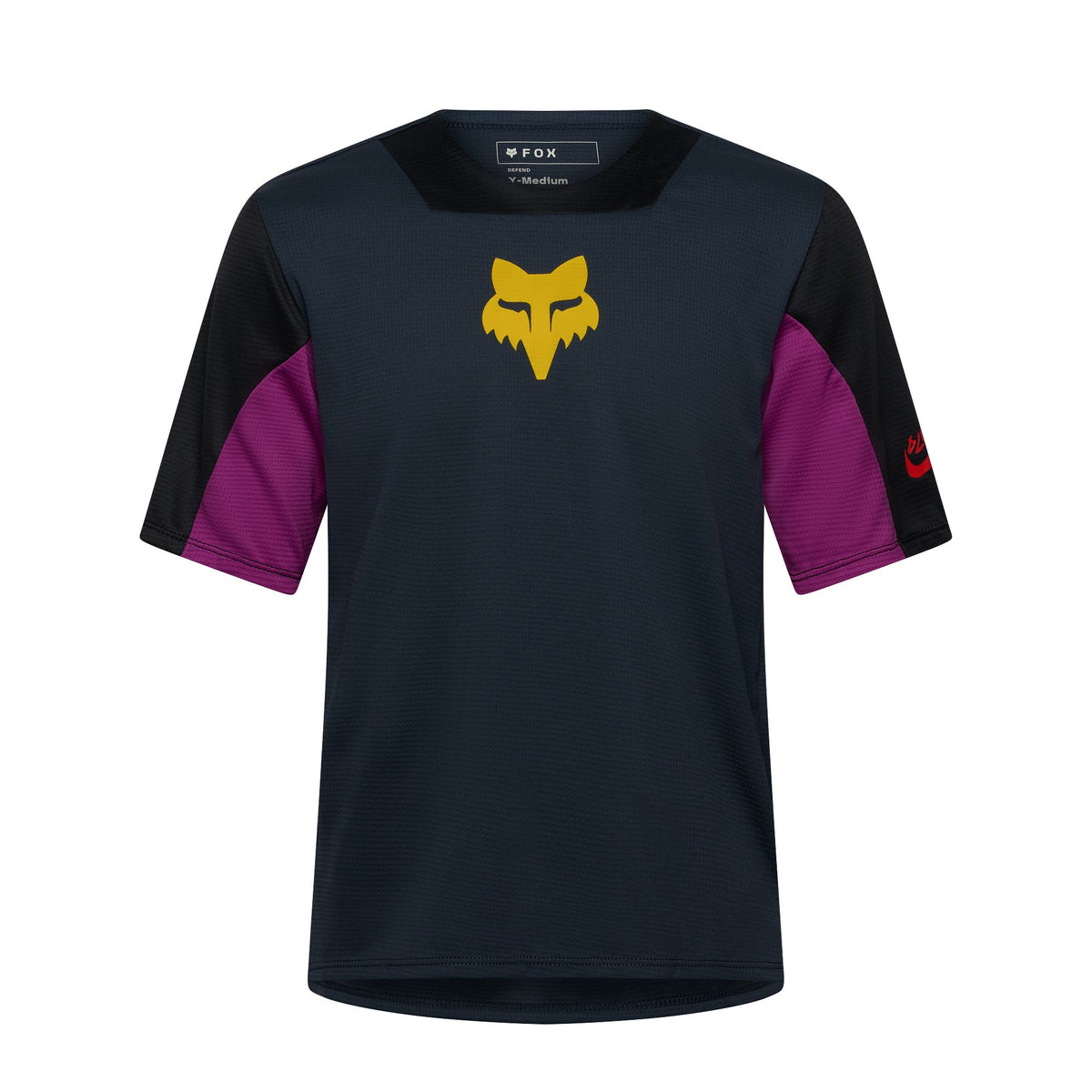 Fox Racing Youth Defend jersey met korte mouwen Creation Galaxy Blue