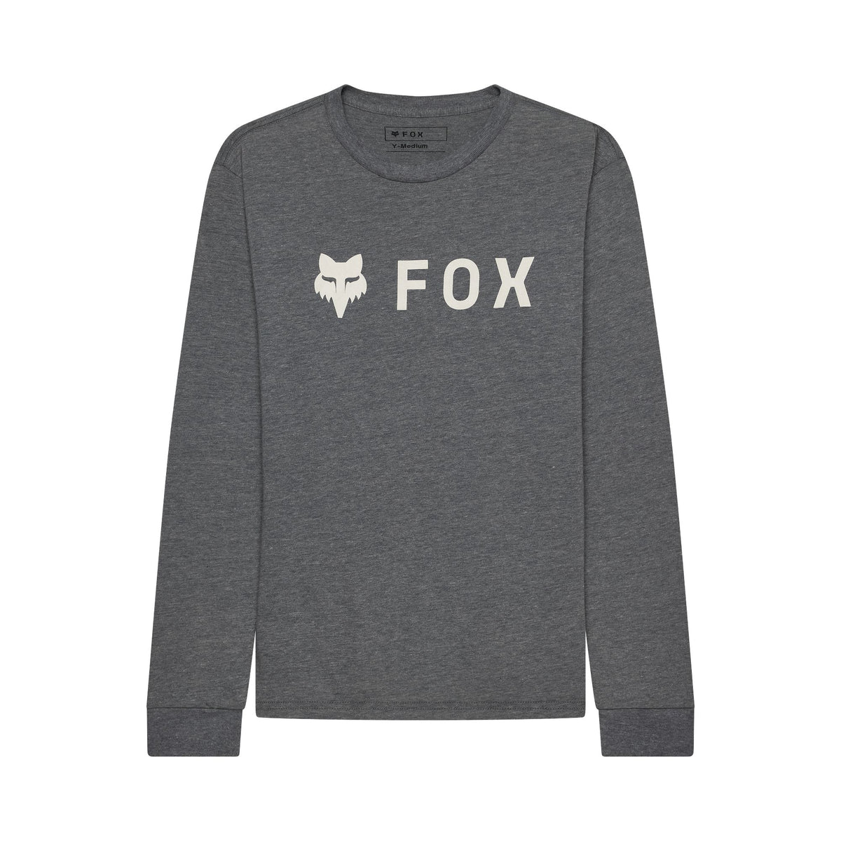 Fox Racing Youth Absolute Langarm-T-Shirt Meliertes Dunkelgrau