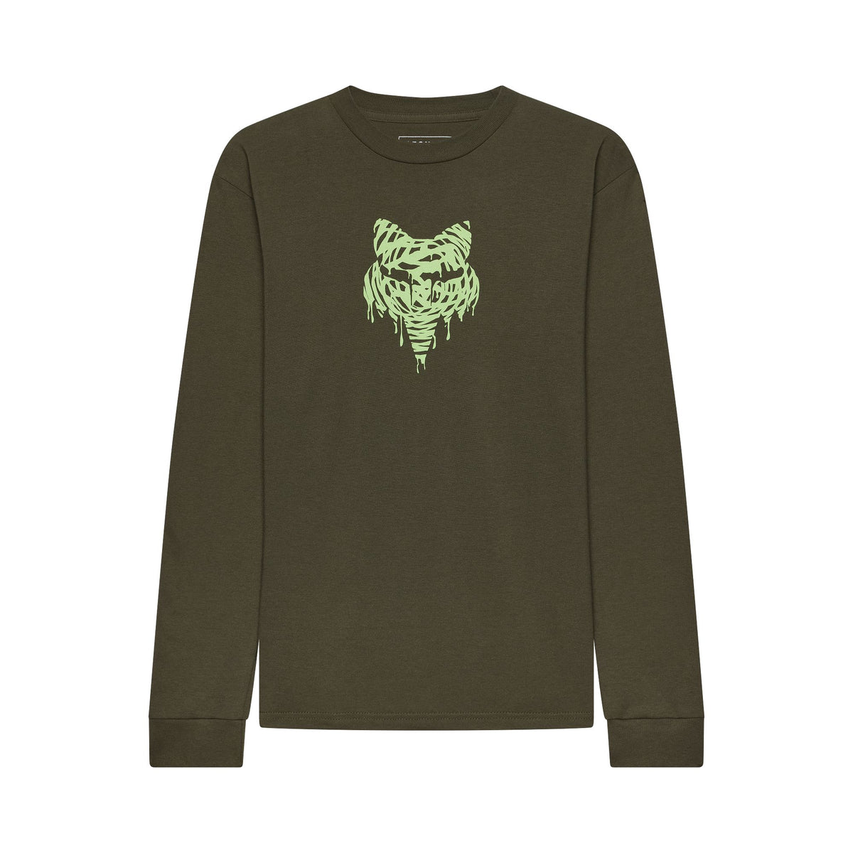 T-shirt à manches longues Fox Racing Youth Roughcut vert foncé