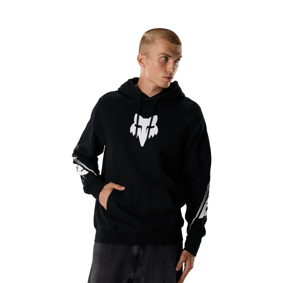 Sudadera Fox Racing Apex de forro polar con capucha, negra