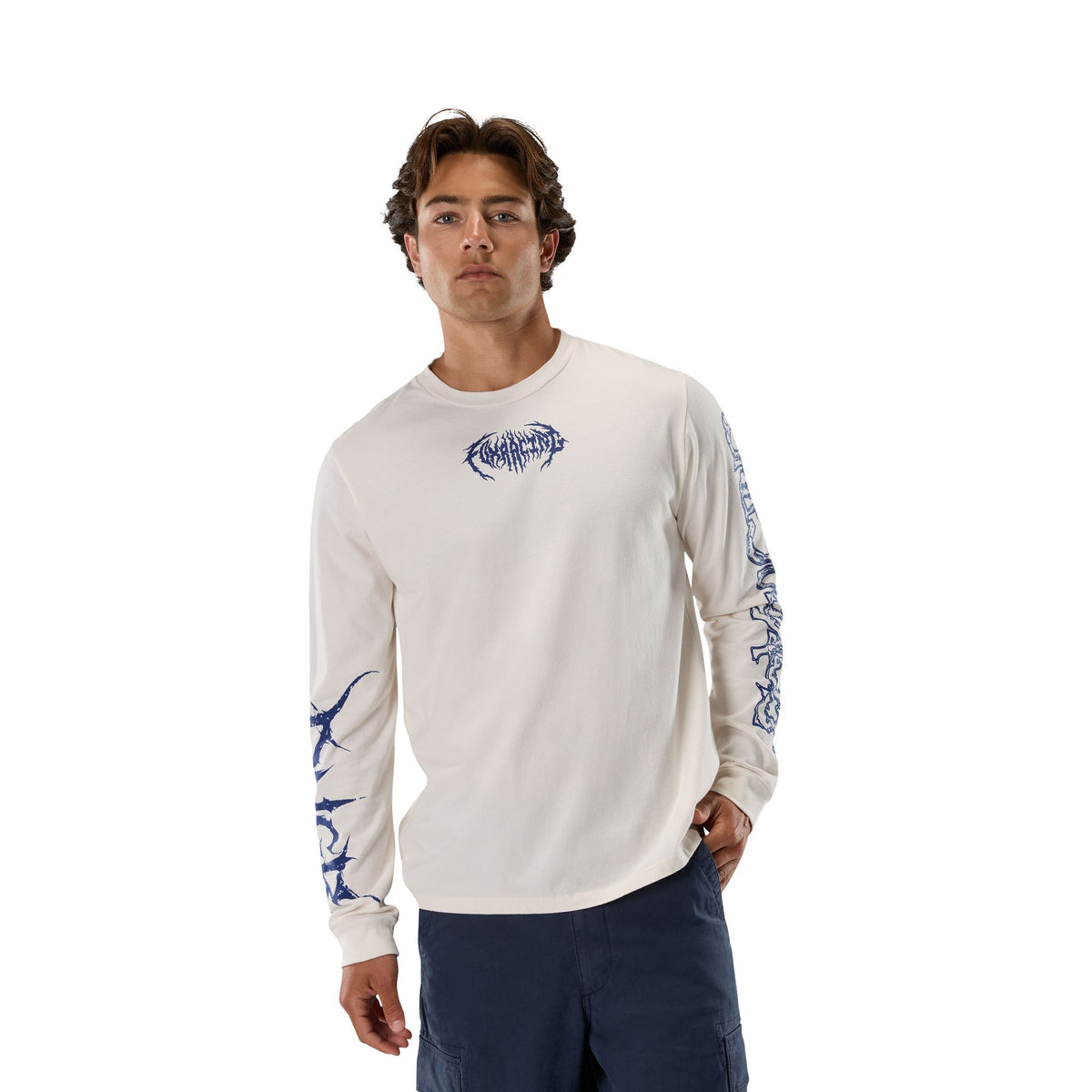 Fox Racing Dngr 195 Original camiseta de manga larga blanquecina