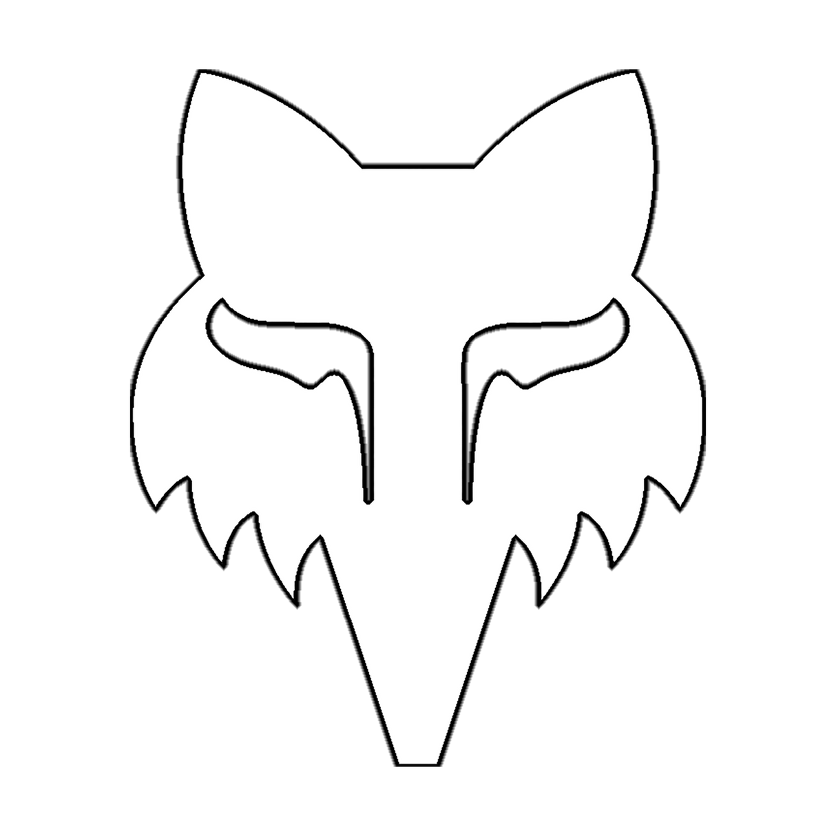 Fox Racing Fox Head 4" Die Cut Sticker White