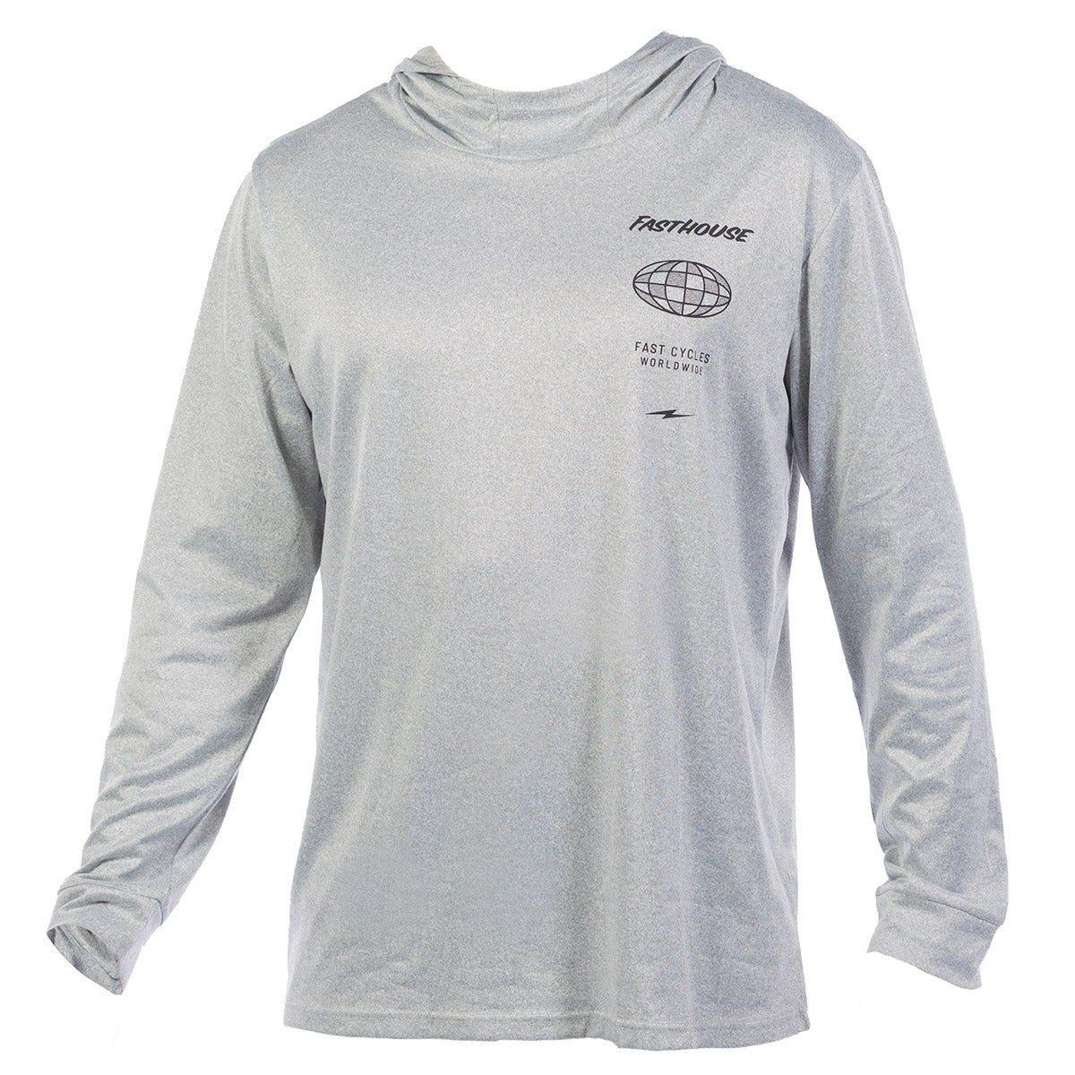 Fasthouse Baux Kapuzen-Longsleeve mit UPF - Silber Meliert