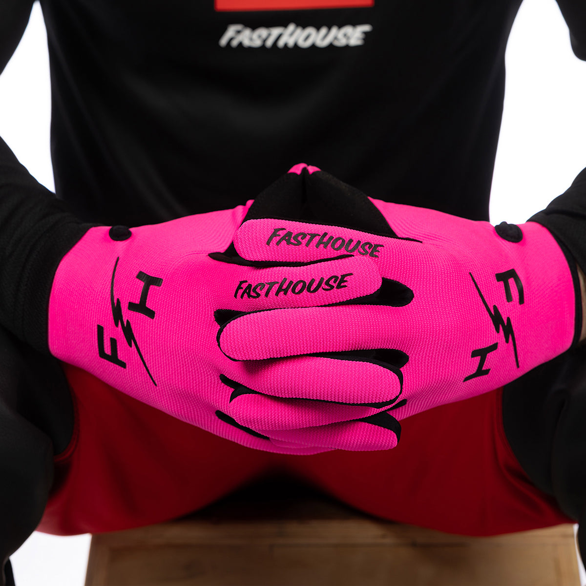 Guanto Fasthouse Carbon Eternal - Electric Pink
