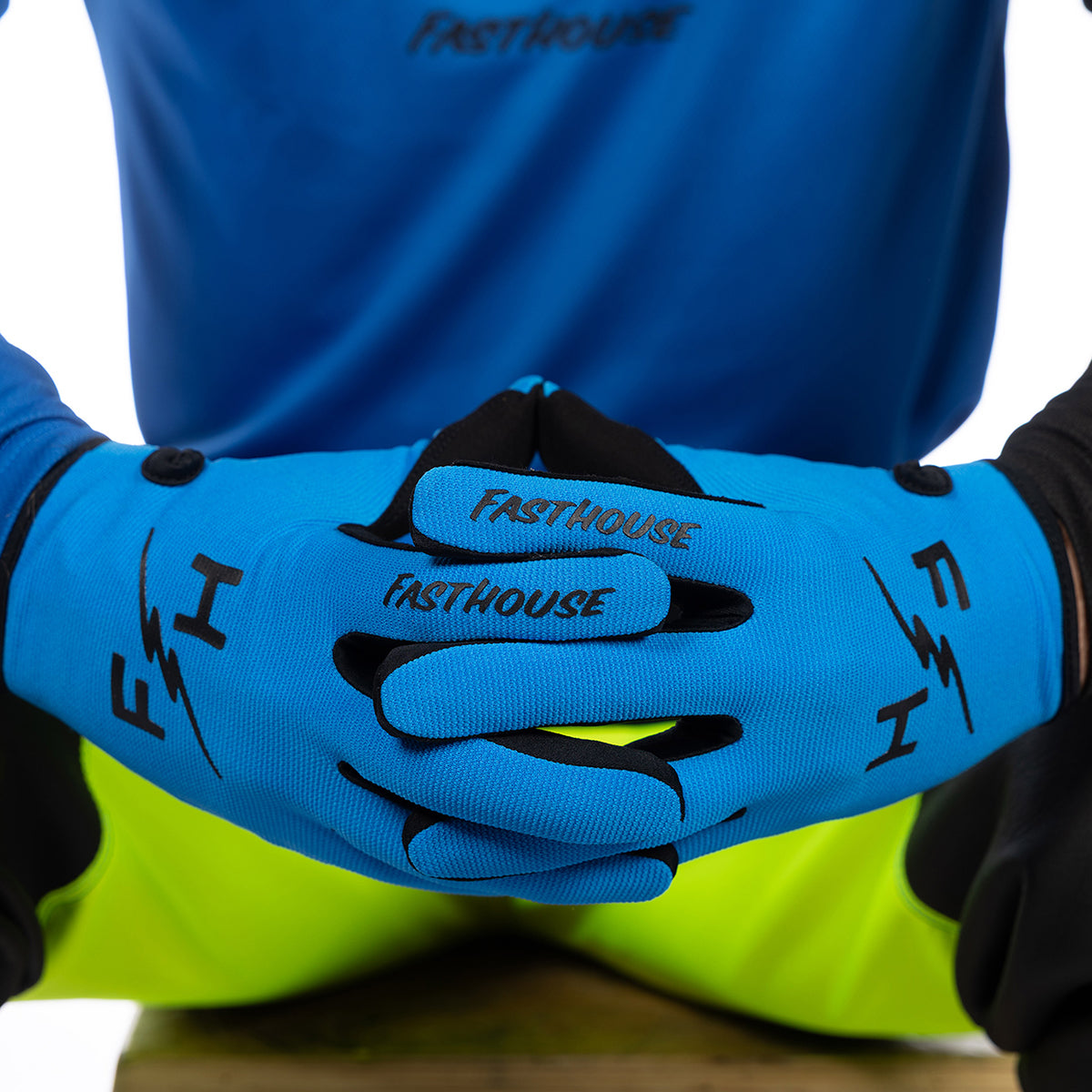 Fasthouse Carbon Eternal Handschuh - Electric Blue