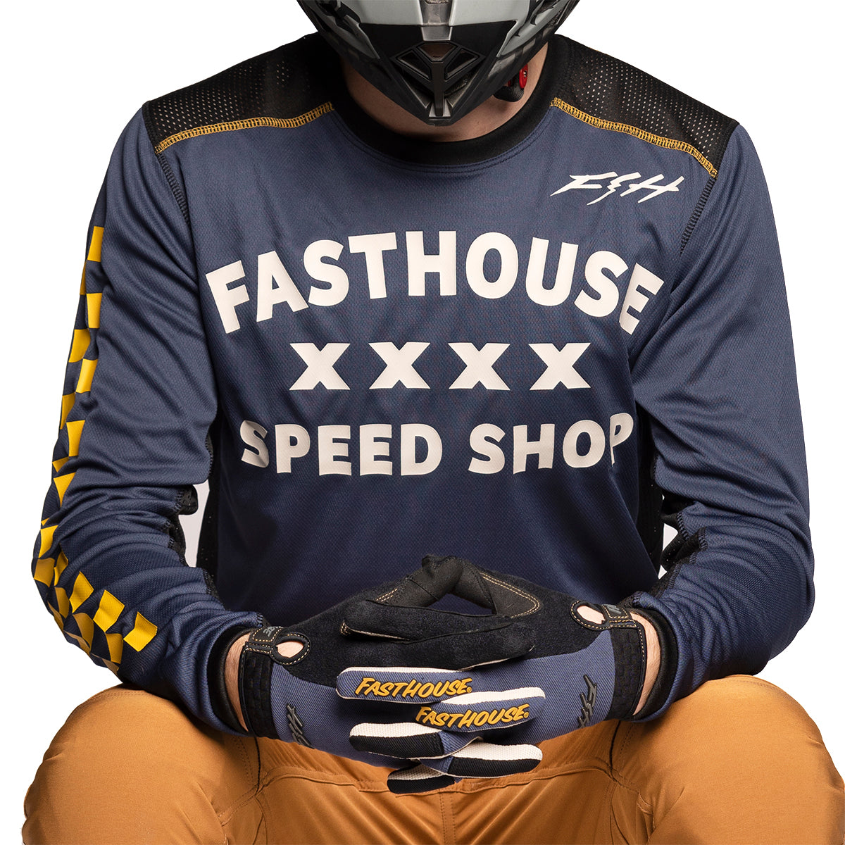 Fasthouse Classic Swift Langarmtrikot – Mitternachtsblau