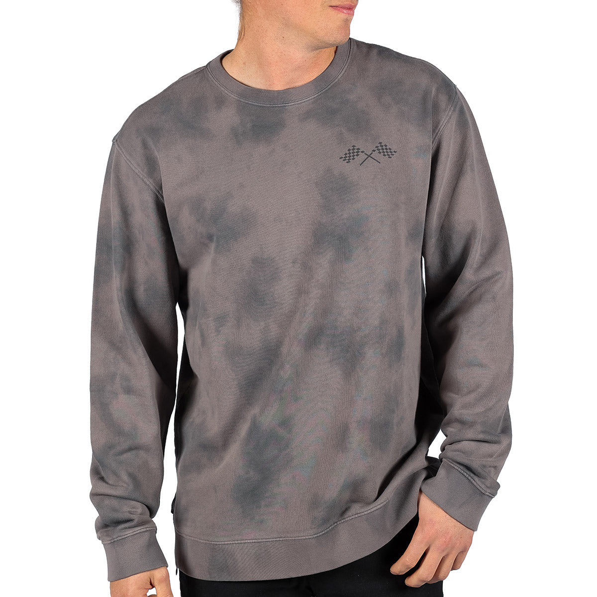 Sudadera Fasthouse Crossroad con cuello redondo - Lavado Shadow Crystal