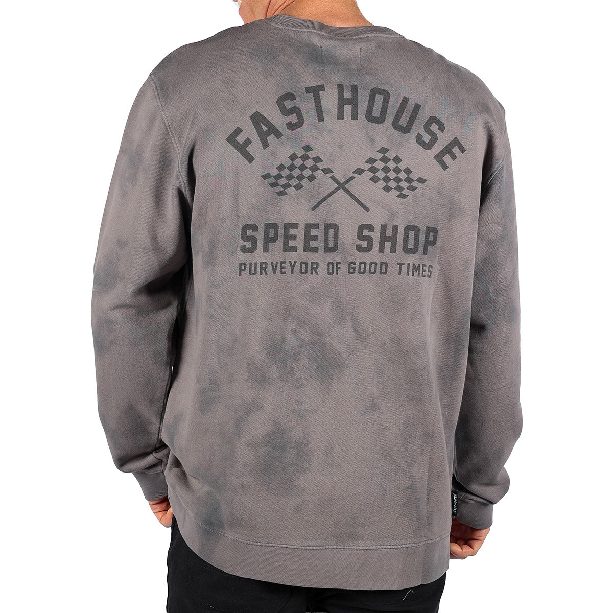 Sudadera Fasthouse Crossroad con cuello redondo - Lavado Shadow Crystal