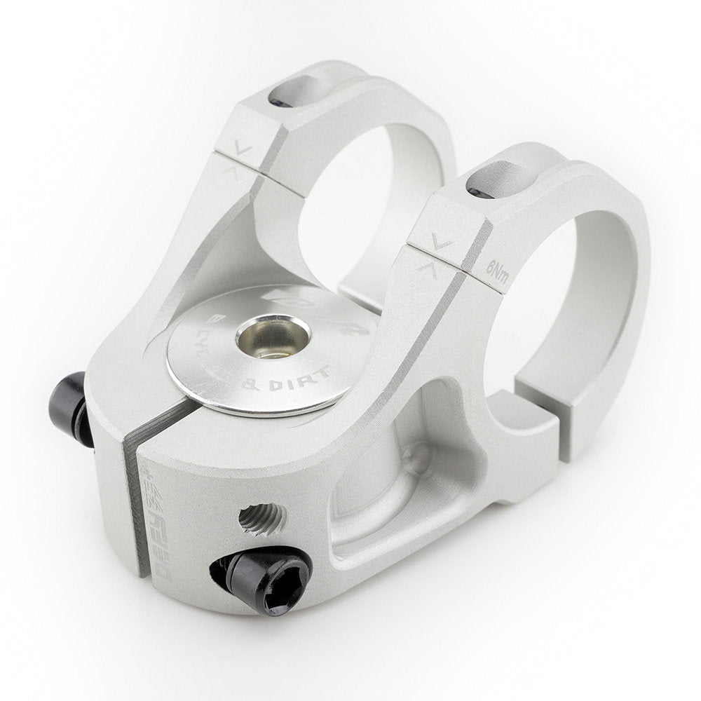 DMR Defy35+ 35mm Reach Stem Vapour Blast Silver 35 clamp