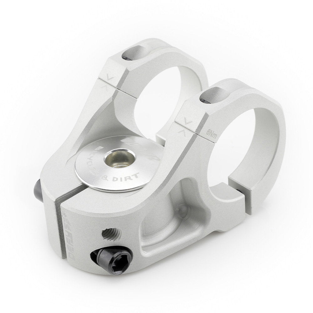 DMR Defy35+ 35mm Reach Stem Vapour Blast Silver 35 clamp