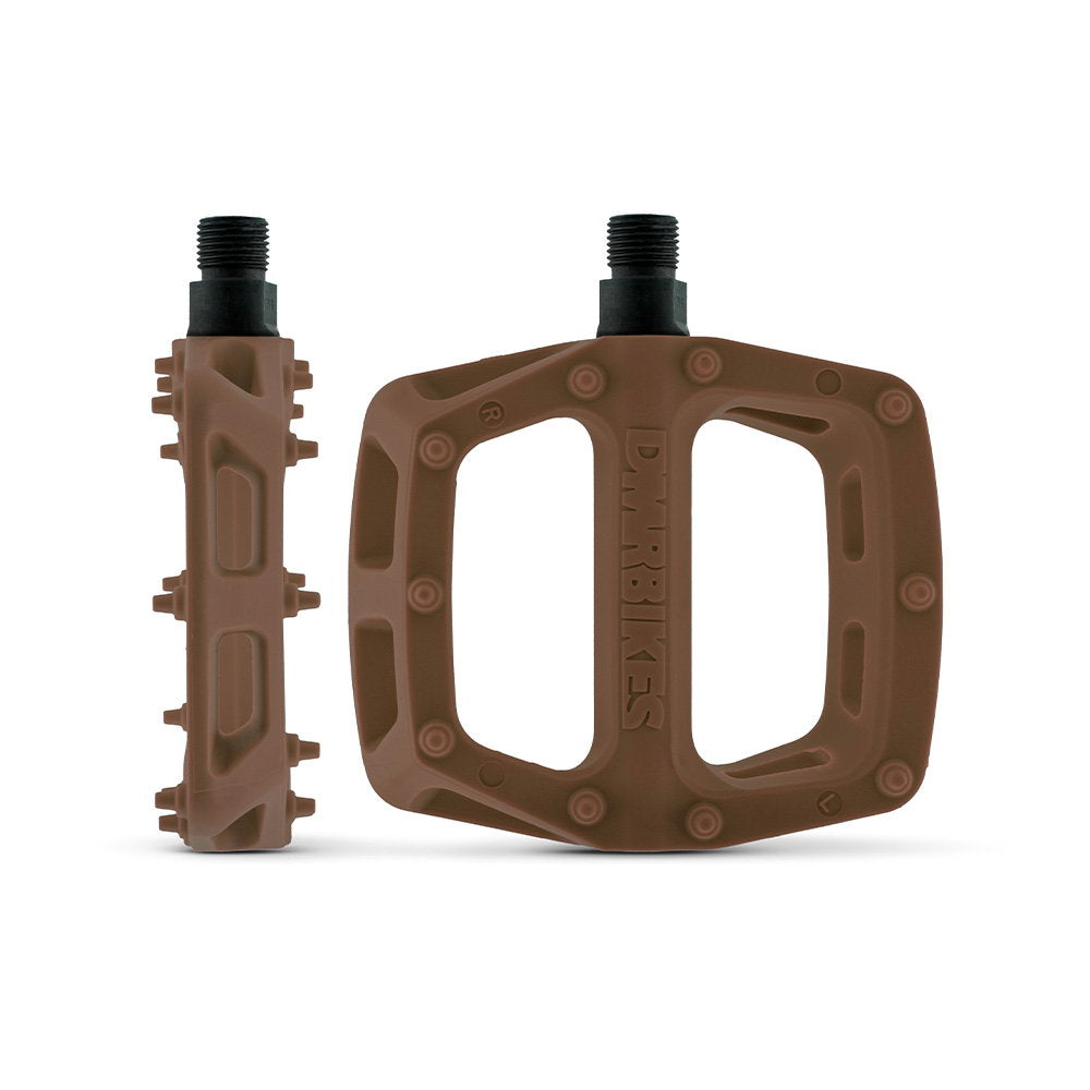 DMR - Pédale en plastique V6 - Axe Cro-Mo - Marron terre