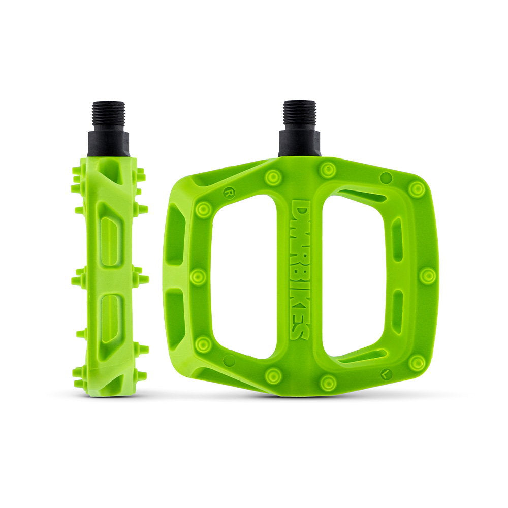 DMR - V6 Pedal de plástico - Eje Cro-Mo - Verde