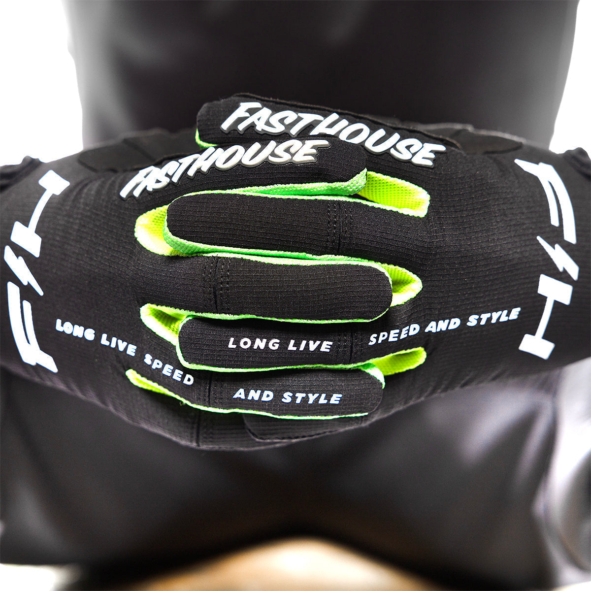 Guante Fasthouse Elrod Nitro - Negro Neón