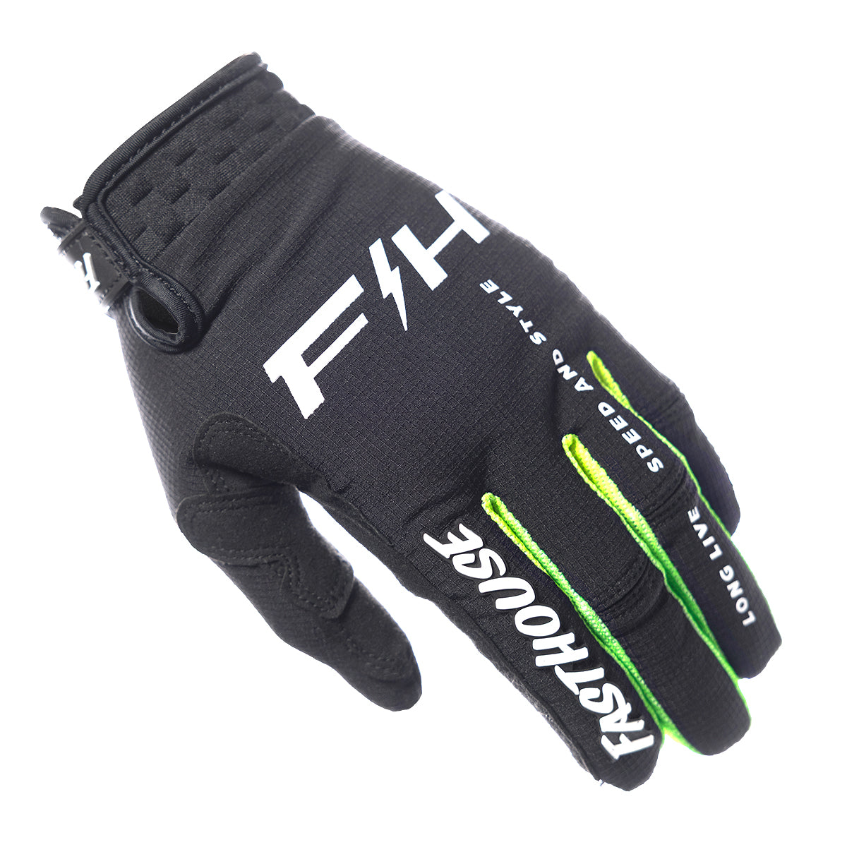 Guante Fasthouse Elrod Nitro - Negro Neón
