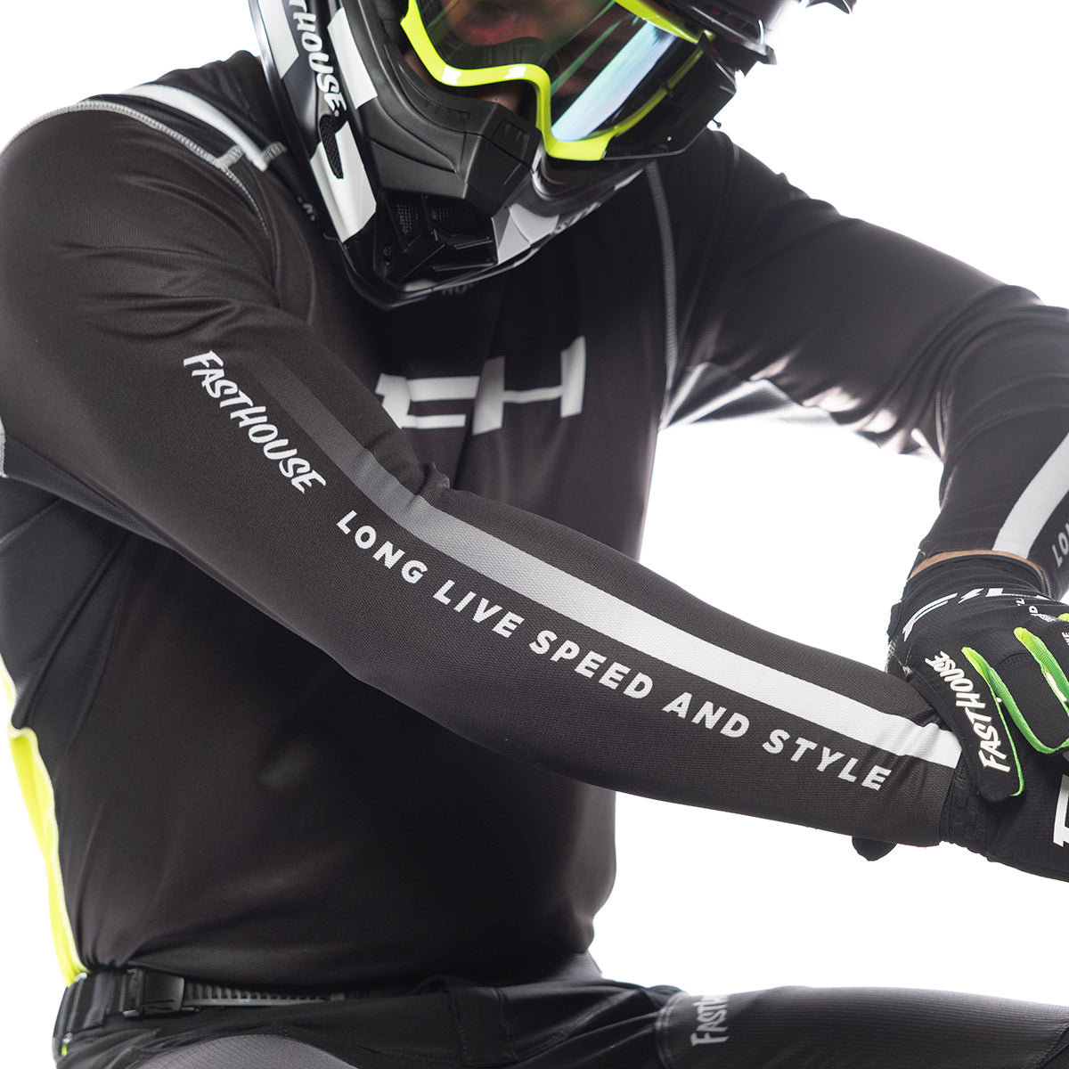 Fasthouse Elrod Nitro Jersey - Black Neon