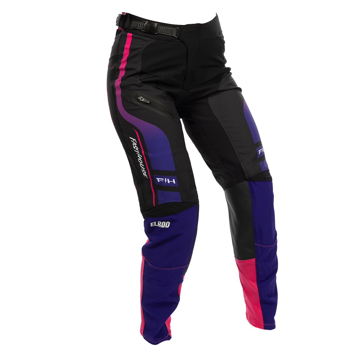 Pantalón Fasthouse Elrod React para mujer - Fucsia eléctrico/Púrpura FH