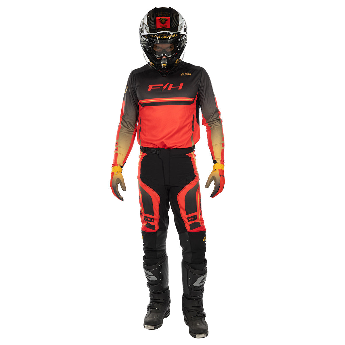 Pantalon Fasthouse Elrod React - Rouge Racing/Noir