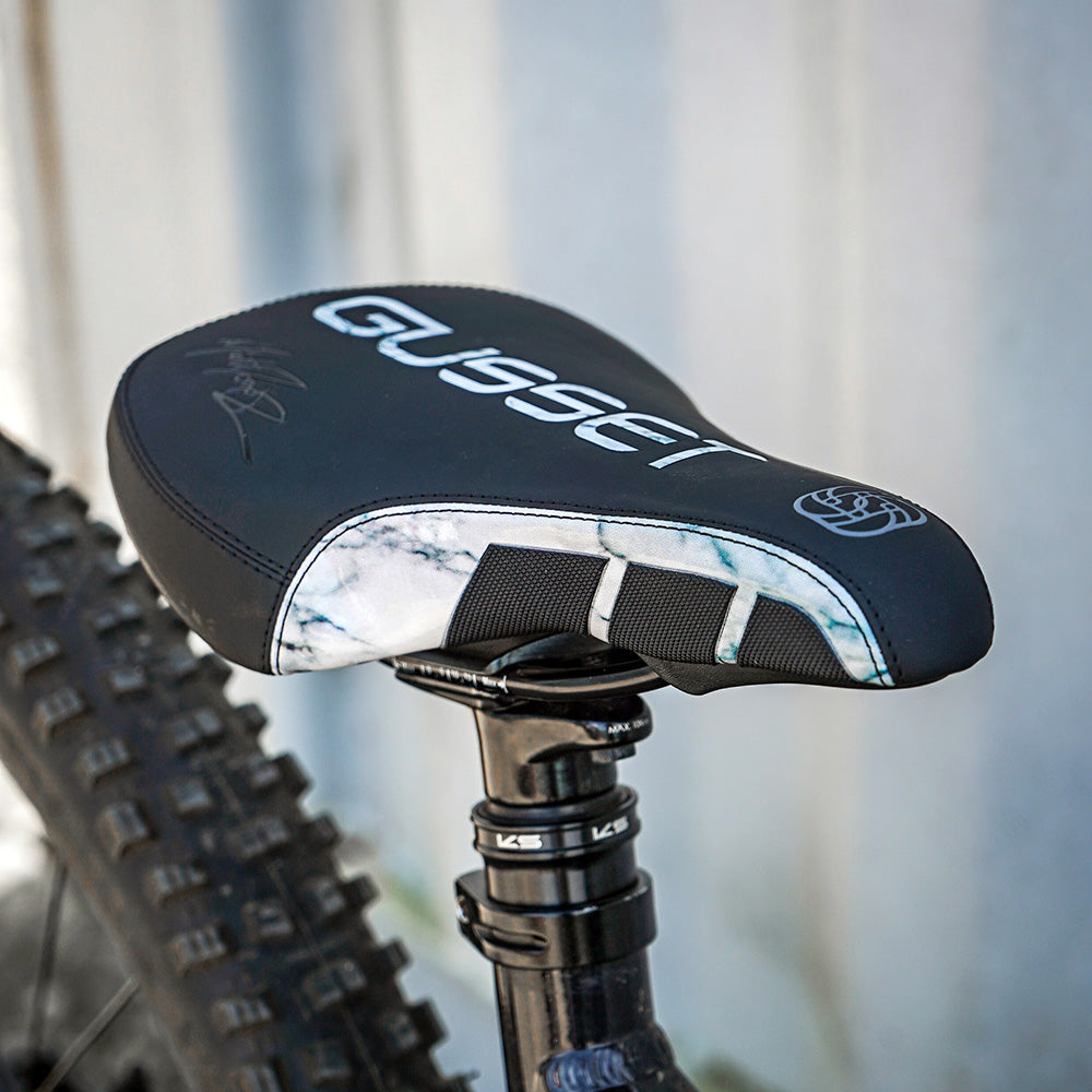 Gusset Components S2 FR Saddle - Matt Jones Signature Edition Grey Marble
