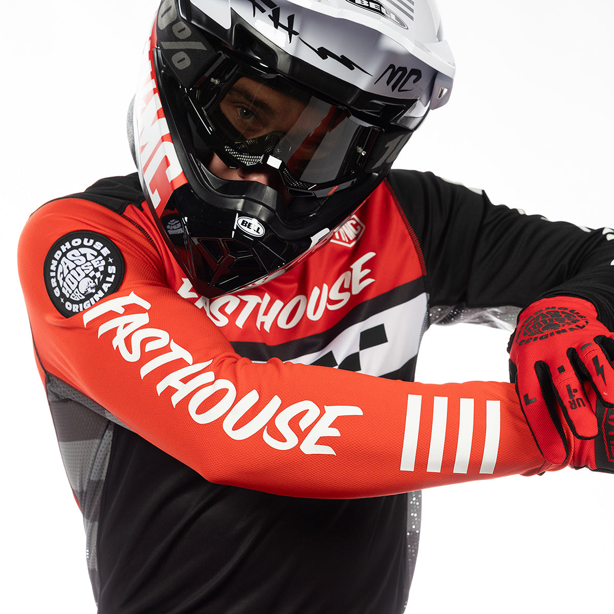 Fasthouse Grindhouse Atomic Trikot – Racing Rot/Schwarz