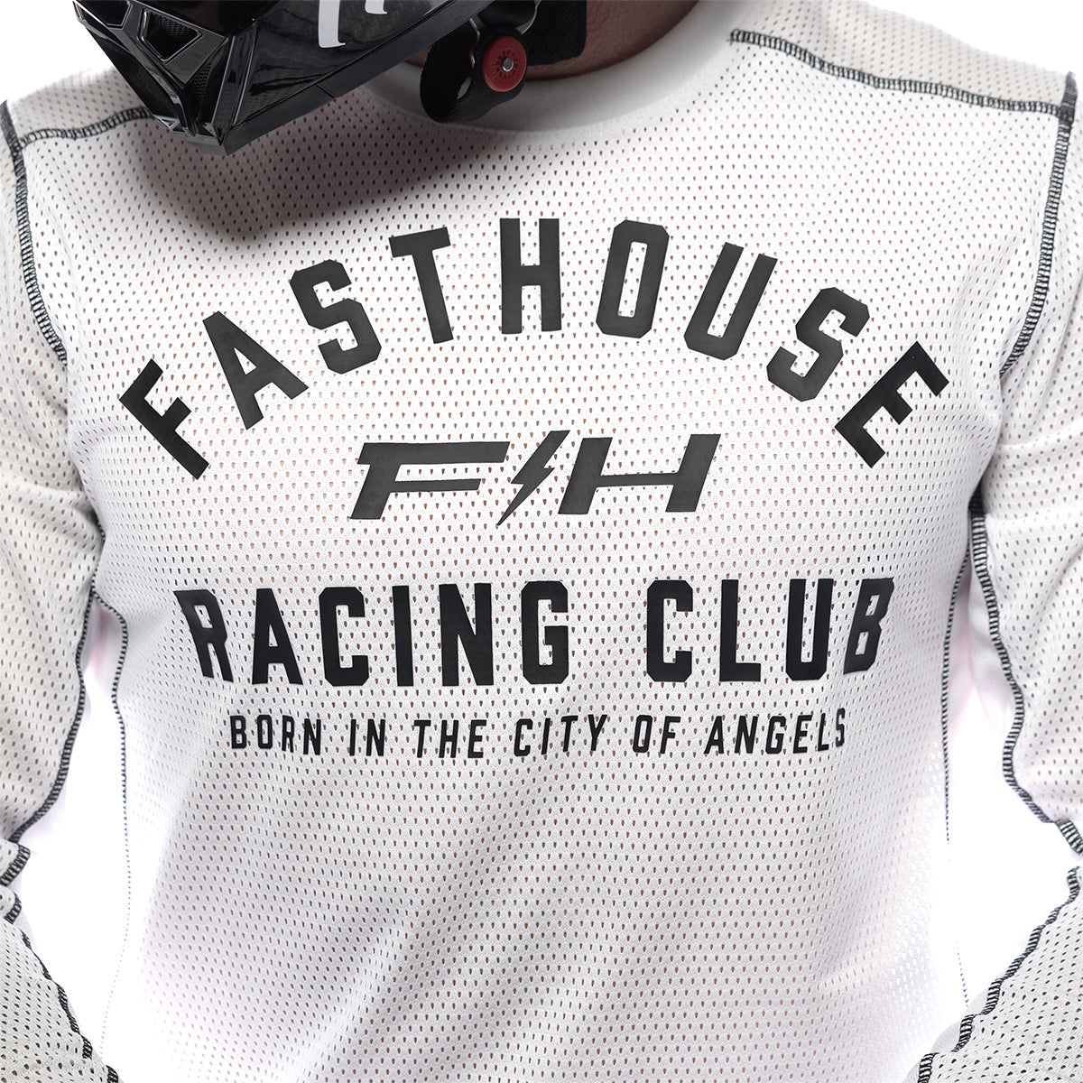 Fasthouse Grindhouse luftgekühltes Club-Trikot – Weiß/Cloud